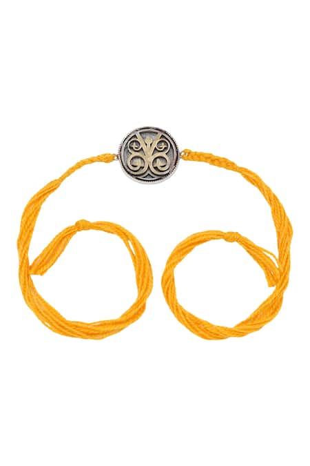 Sangeeta Boochra Vintage Charm Silver Rakhi 