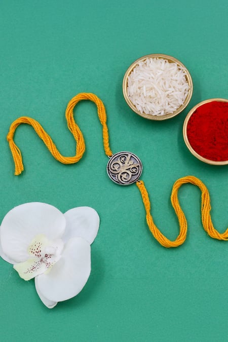 Sangeeta Boochra Vintage Charm Silver Rakhi 