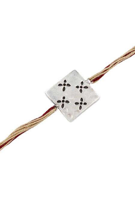 Buy Sangeeta Boochra Silver Heritage Blossom Rakhi Online at Aza Fashions Buy_Sangeeta Boochra_Silver Heritage Blossom Rakhi _Online_at_Aza_Fashions