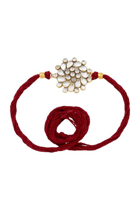 Sangeeta Boochra Royal Radiance Silver Rakhi 