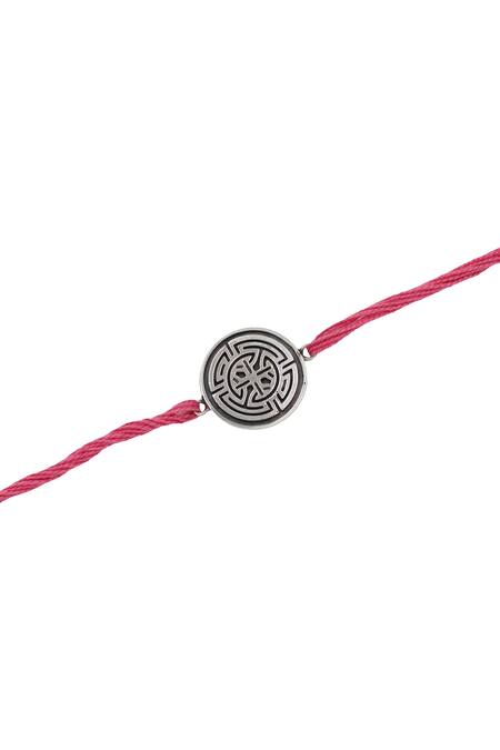 Sangeeta Boochra_Silver Circle Of Bond Rakhi _Online_at_Aza_Fashions