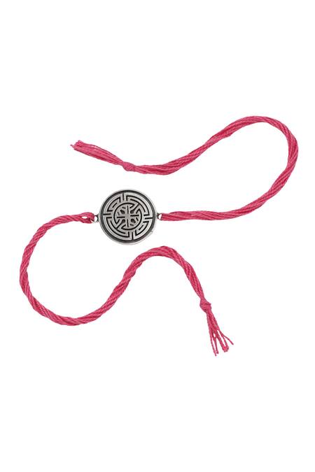 Buy_Sangeeta Boochra_Silver Circle Of Bond Rakhi _Online_at_Aza_Fashions