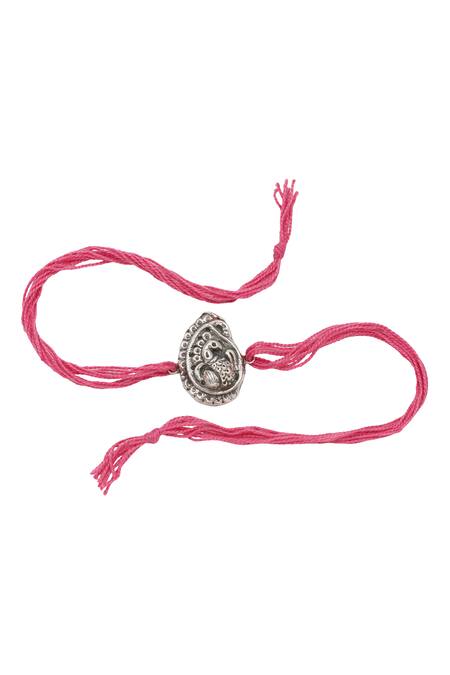 Sangeeta Boochra_Silver Handcrafted Rakhi _Online_at_Aza_Fashions