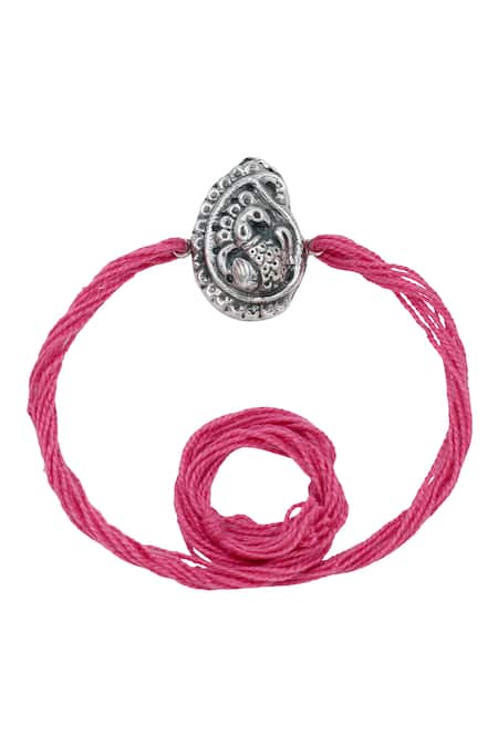 Sangeeta Boochra Handcrafted Silver Rakhi 