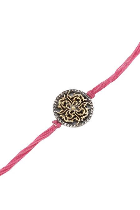 Sangeeta Boochra_Silver Timeless Charm Rakhi _Online_at_Aza_Fashions