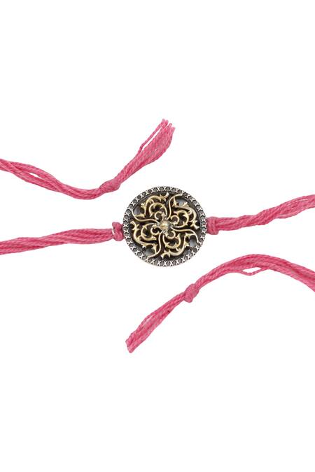 Buy_Sangeeta Boochra_Silver Timeless Charm Rakhi _Online_at_Aza_Fashions