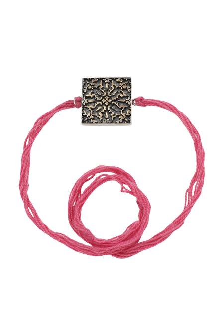 Sangeeta Boochra Heritage Silver Rakhi 