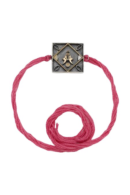 Sangeeta Boochra Regal Emblem Silver Rakhi 