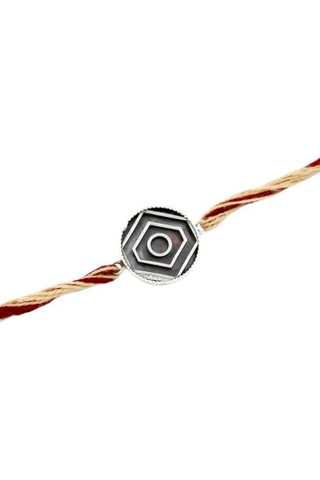 Sangeeta Boochra_Silver Designer 925 Sterling Rakhi _Online_at_Aza_Fashions