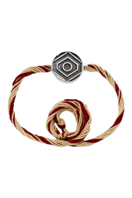 Sangeeta Boochra Designer 925 Sterling Silver Rakhi 