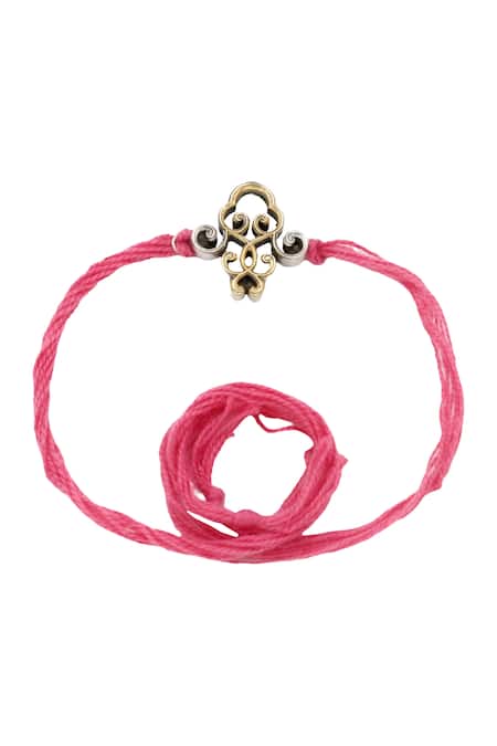 Sangeeta Boochra Heritage Knot Silver Rakhi 