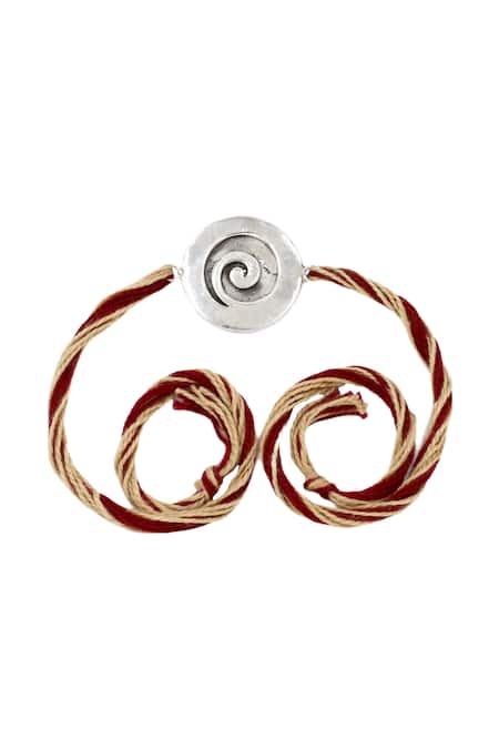 Sangeeta Boochra Heritage Silver Rakhi 