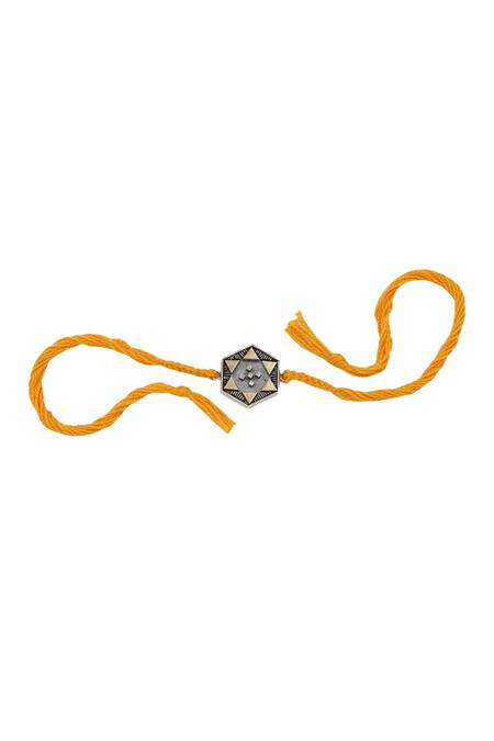 Sangeeta Boochra_Silver Guardian Geometry Rakhi _Online_at_Aza_Fashions
