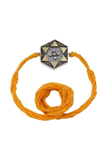 Sangeeta Boochra Guardian Geometry Silver Rakhi 