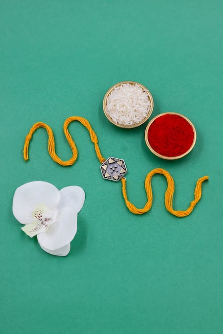 Sangeeta Boochra Guardian Geometry Silver Rakhi 