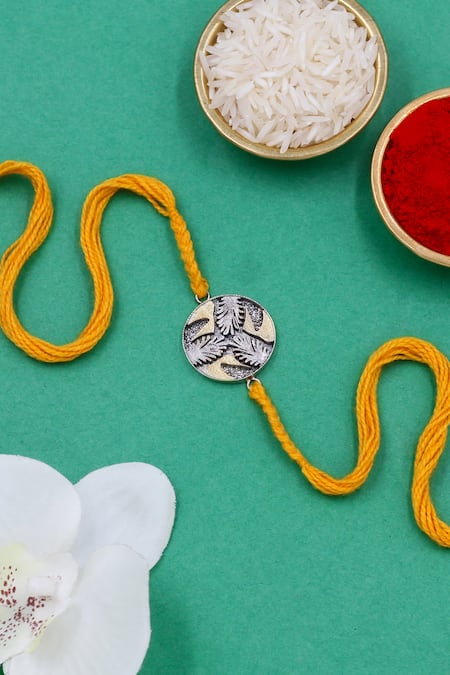 Sangeeta Boochra Eternal Harmony Silver Rakhi 