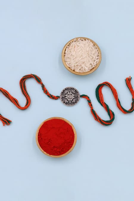 Sangeeta Boochra Timeless Bond Heritage Silver Rakhi 