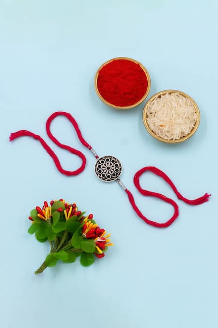 Sangeeta Boochra Eternal Harmony Silver Rakhi 