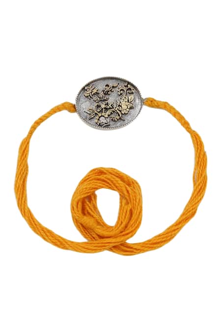 Sangeeta Boochra Royal Emblem Silver Rakhi 