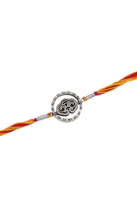 Sangeeta Boochra_Silver Modern Elegance Rakhi _Online_at_Aza_Fashions