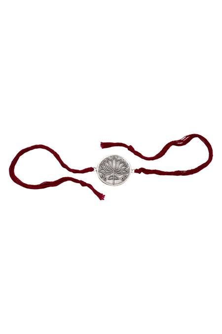 Sangeeta Boochra_Silver Lotus Legacy Rakhi _Online_at_Aza_Fashions