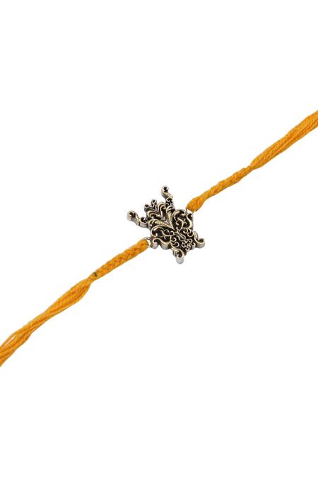 Sangeeta Boochra_Silver Regal Crest Rakhi _Online_at_Aza_Fashions