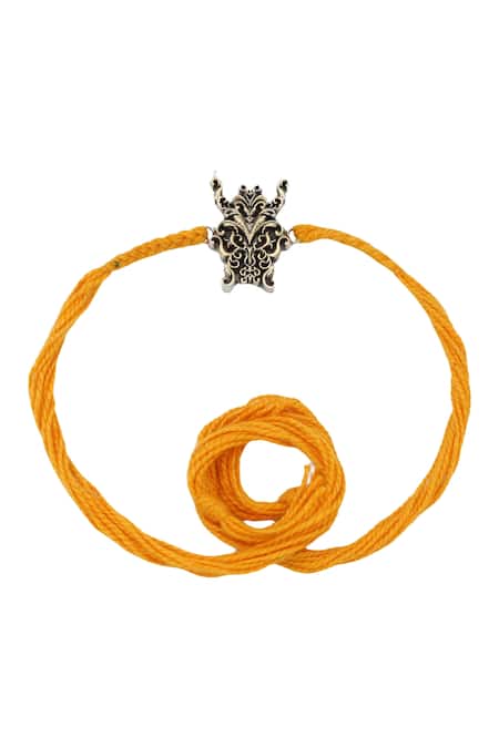 Sangeeta Boochra Regal Crest Silver Rakhi 