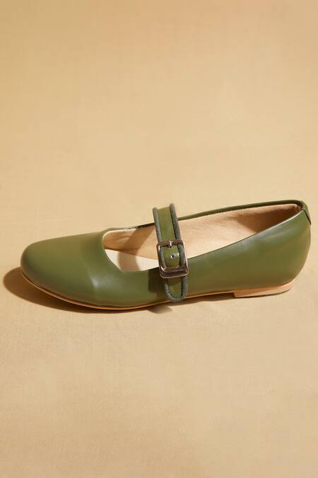 Buy Tiesta Green Custom Olive Ballerinas Buy_Tiesta_Green Custom Olive Ballerinas