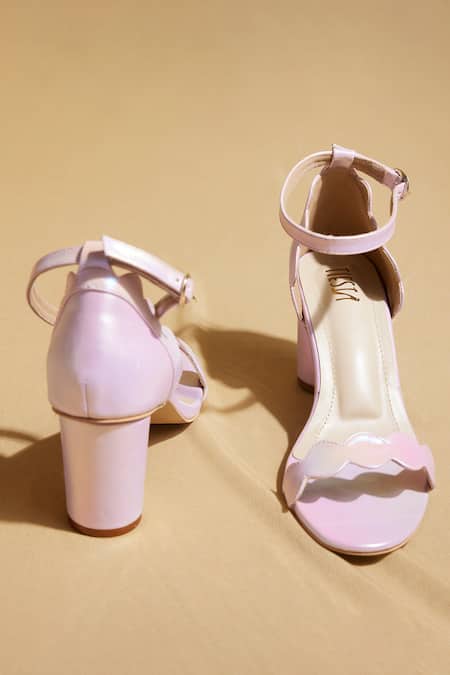 Shop Tiesta Pink Blush Open-toe Block Heels at Aza Fashions Shop_Tiesta_Pink Blush Open-toe Block Heels _at_Aza_Fashions