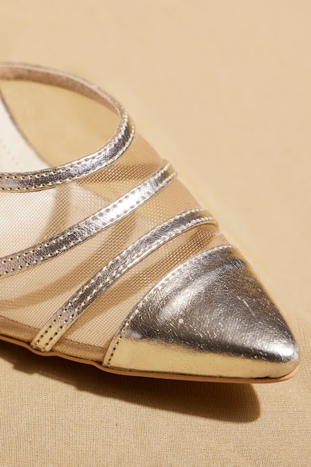 Buy_Tiesta_Gold Metallic Stiletto Heels 