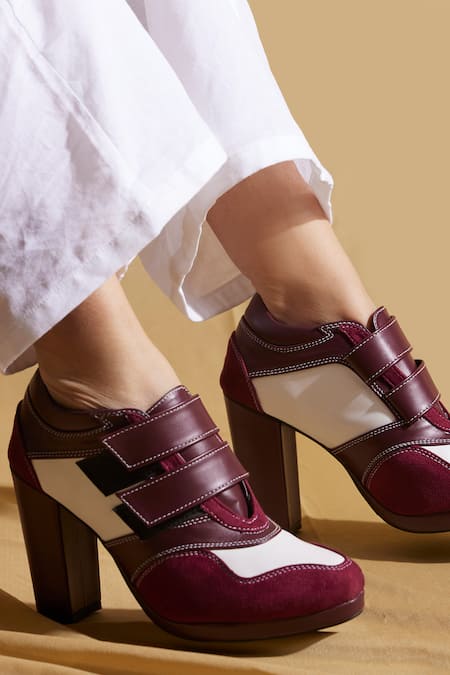 Buy Tiesta Maroon Designer Sneaker Boots Online at Aza Fashions Buy_Tiesta_Maroon Designer Sneaker Boots _Online_at_Aza_Fashions