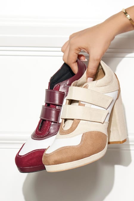 Tiesta Beige Designer Sneaker Boots Online at Aza Fashions Tiesta_Beige Designer Sneaker Boots _Online_at_Aza_Fashions