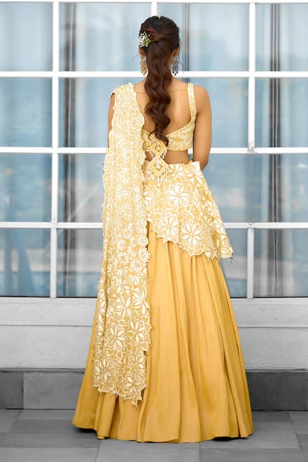 SHASHA GABA Hand Embellished Lehenga Saree Set 