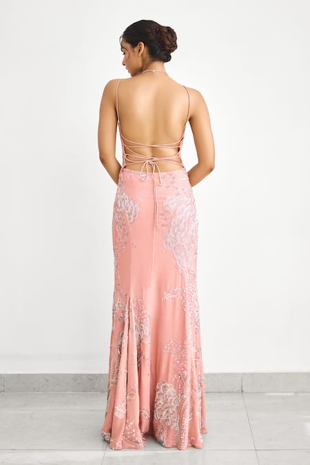 SHASHA GABA Embroidered Cami Gown 