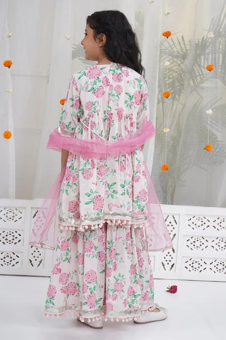 Little Bansi Floral Printed Kurta Set 