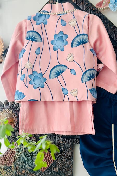 Rage Attire-Sweta Saria Pichwai Dhoti Kurta Jacket Set 