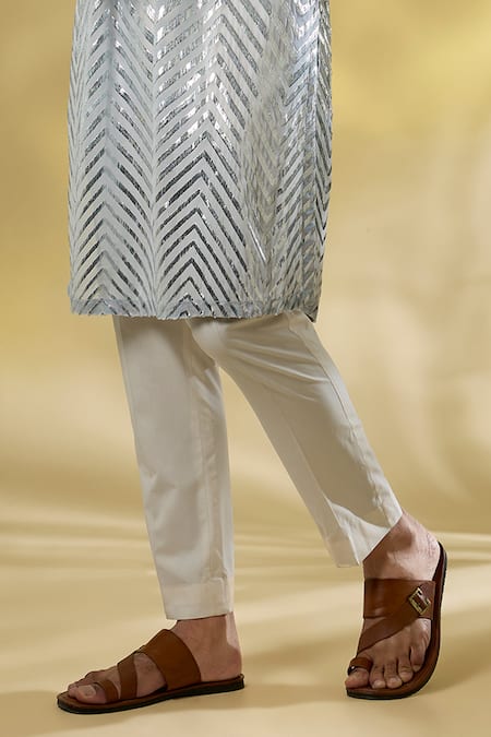 Rabani & Rakha Blue Georgette Gota Patti Pale Work Kurta Set Online at Aza Fashions Rabani & Rakha_Blue Georgette Gota Patti Pale Work Kurta Set _Online_at_Aza_Fashions