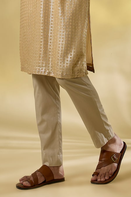 Rabani & Rakha Gold Georgette Sequins Kurta Set Online at Aza Fashions Rabani & Rakha_Gold Georgette Sequins Kurta Set _Online_at_Aza_Fashions