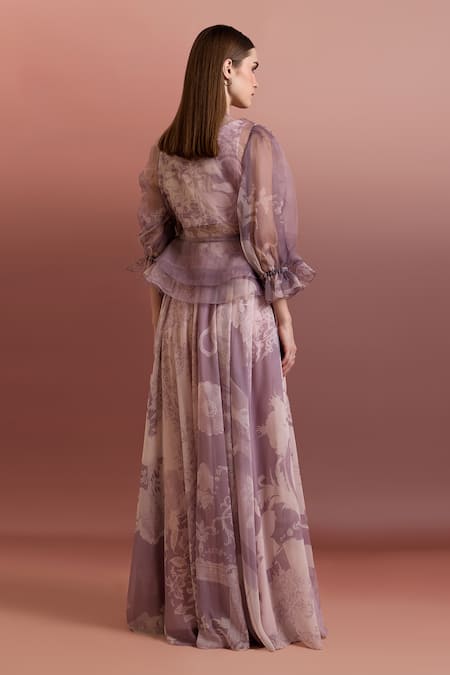 Pankaj & Nidhi Embellished Ruffle Top 