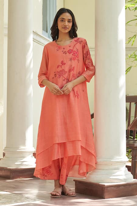 Vaayu Hibsicus Floral Kurta Co-ord Set 