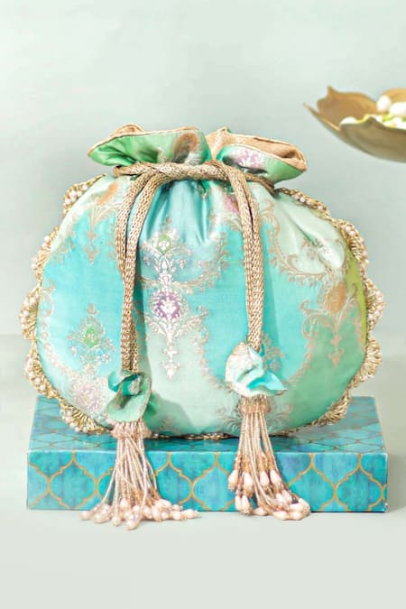 Amyra Abstract Art Banarasi Potli