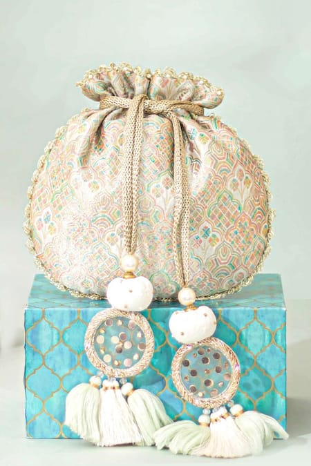 Amyra Chakori Pure Banarasi Silk Potli 