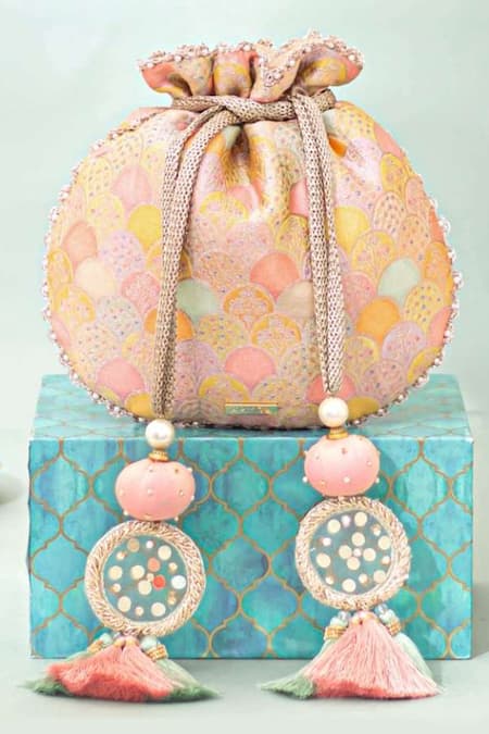 Amyra Manjari Pure Banarasi Silk Potli 