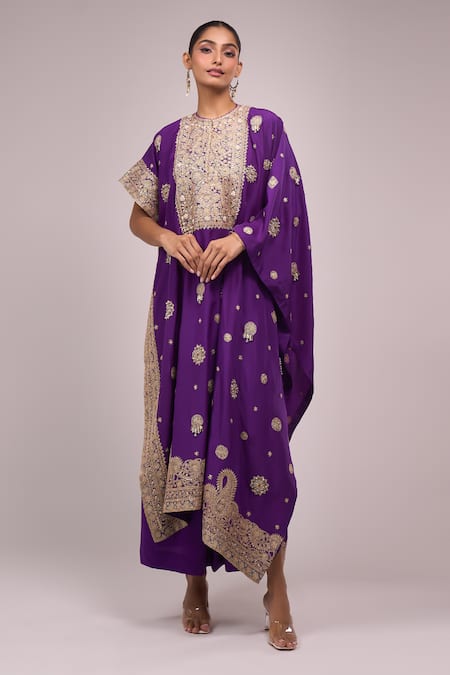 Anamika Khanna Embroidered Purple Skirt Set 