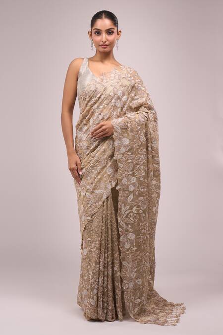 Shop_Azeera_Gold Embroidery Saree _Online_at_Aza_Fashions