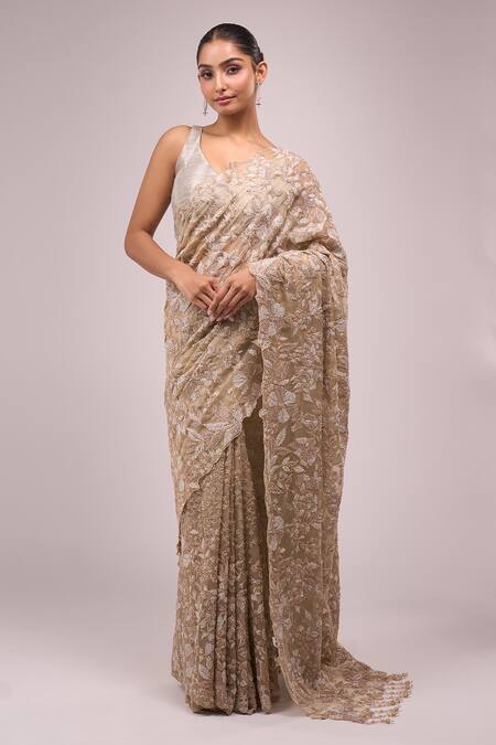 Buy_Azeera_Gold Embroidery Saree 