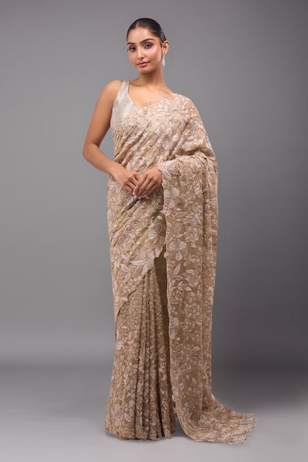 Azeera Gold Embroidery Saree 