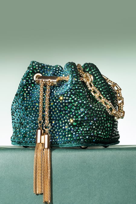 House Of Bio Nora Green Mini Potli Bag  