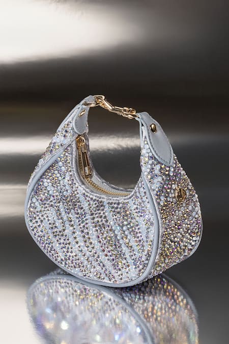 House Of Bio Silver Crystals Emily Moon Bag 
