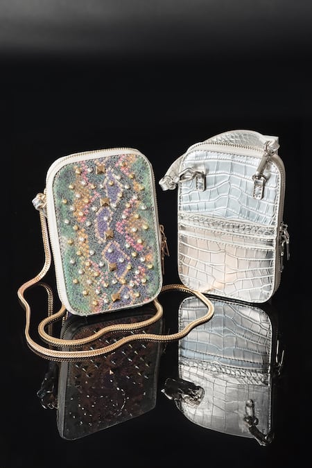 House Of Bio Quinn Silver Mobile Bag 